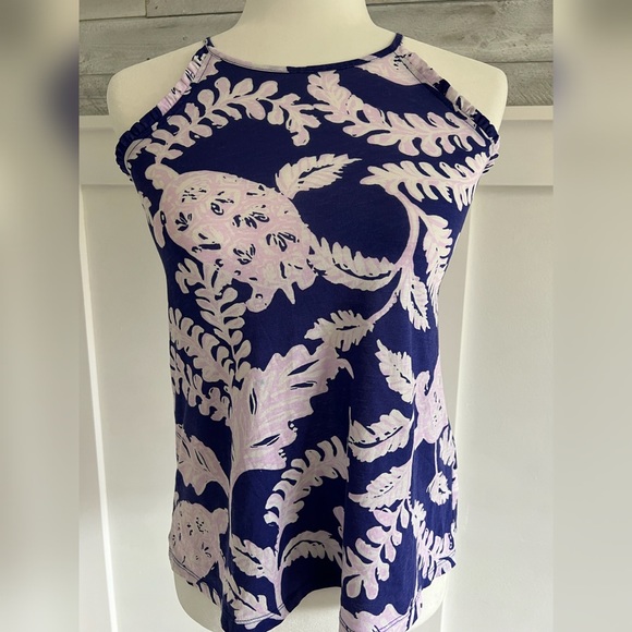 Lilly Pulitzer Tops - Lily Pulitzer Size Small Navy Pink Turtle Billie Tank Top